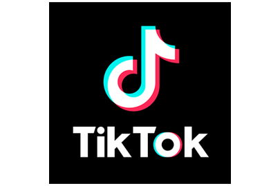Logo do tiktok em fundo preto